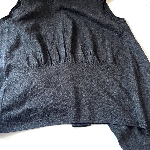 Eddie Bauer Dark Gray open front sleeveless wool cardigan size Small - Picture 4 of 8